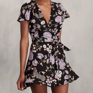 REFORMATION PENNY FLORAL WRAP DRESS